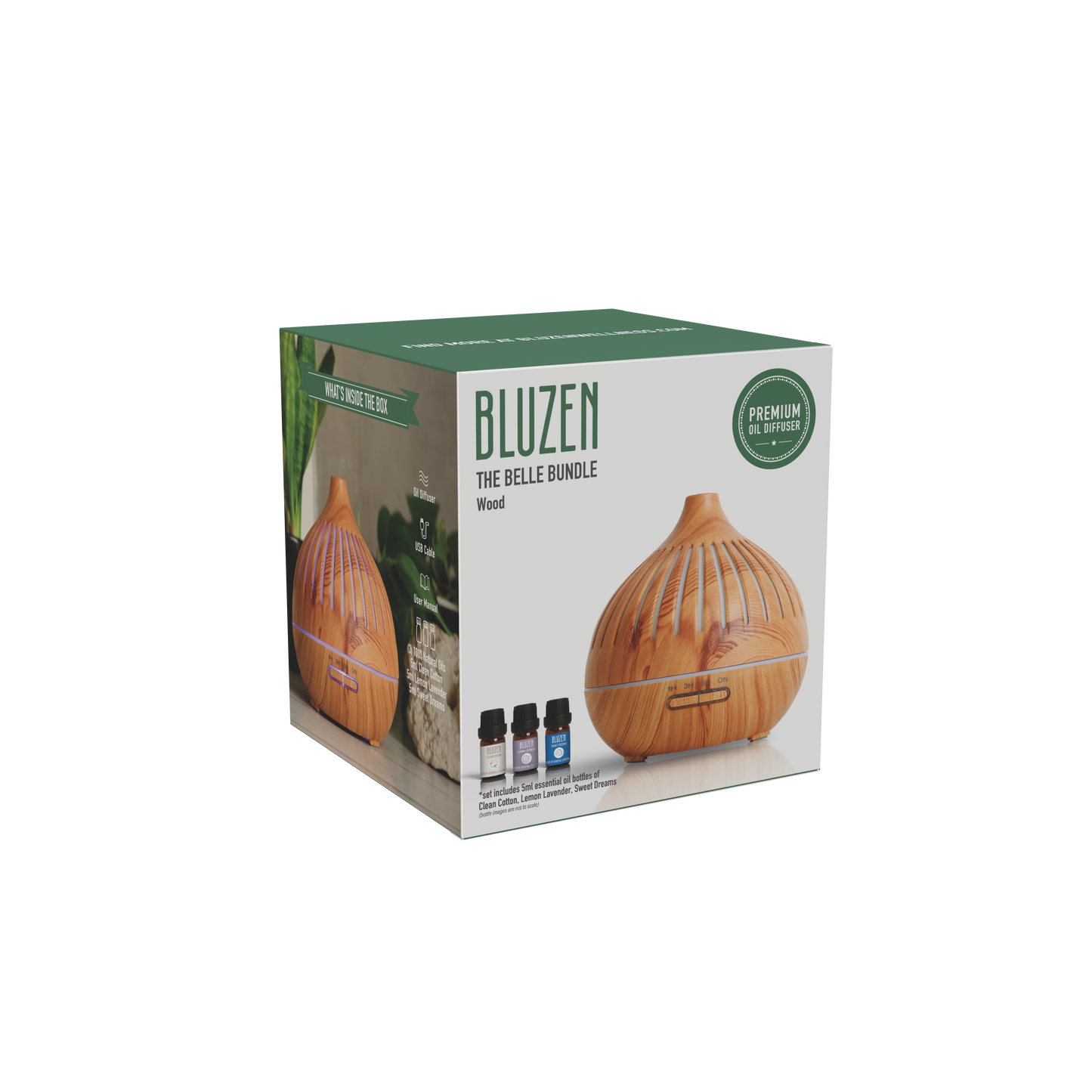'The Belle' Wood-Look Ultrasonic Diffuser Bundle