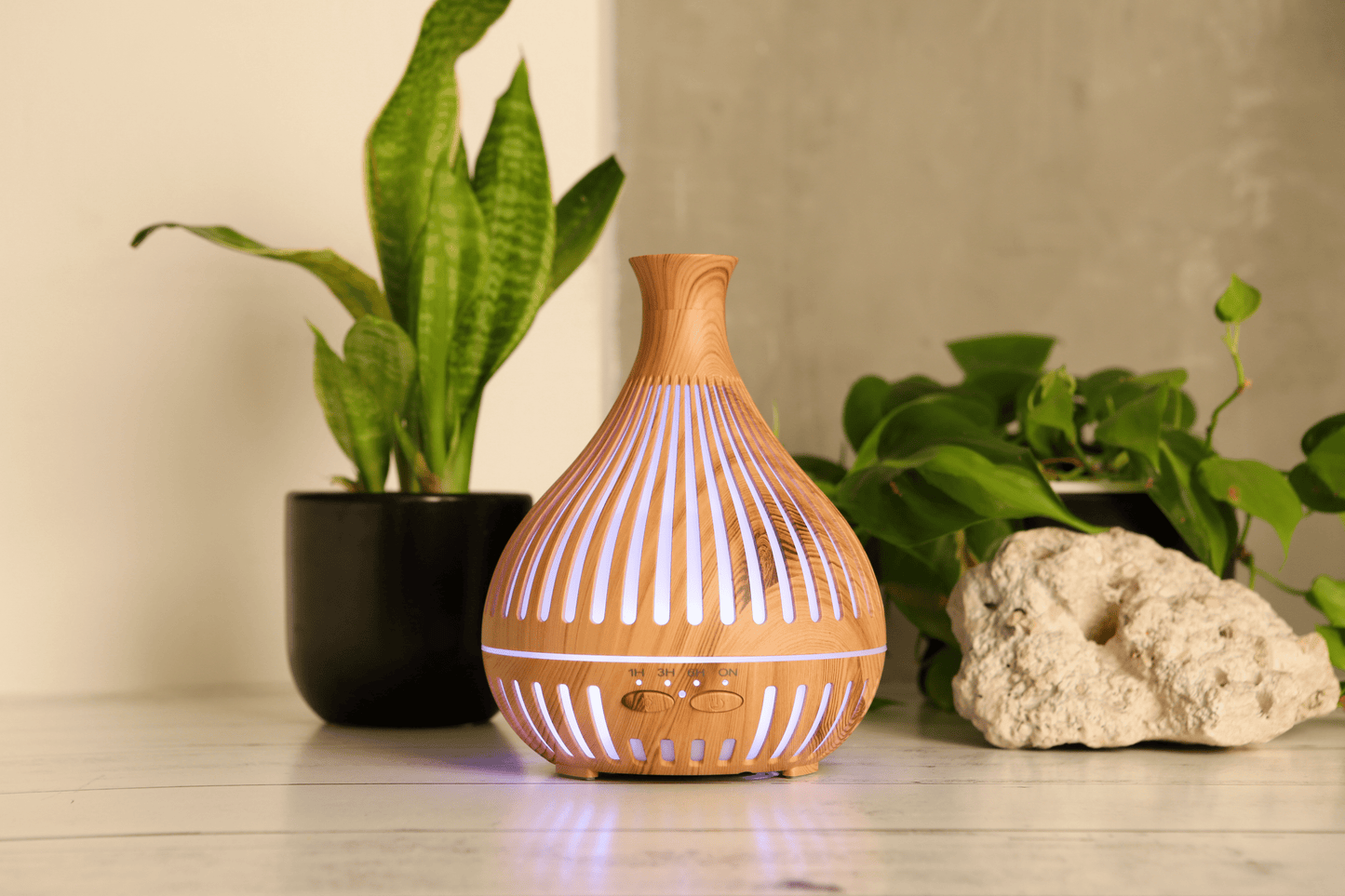 'The Flute' Wood-Look Ultrasonic Diffuser Bundle