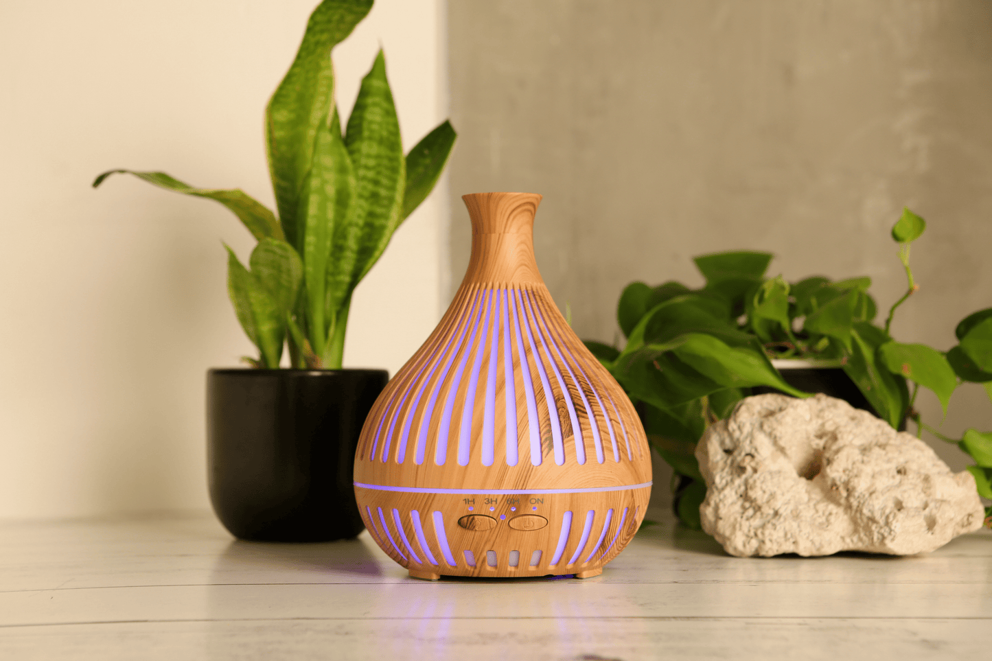 'The Flute' Wood-Look Ultrasonic Diffuser Bundle