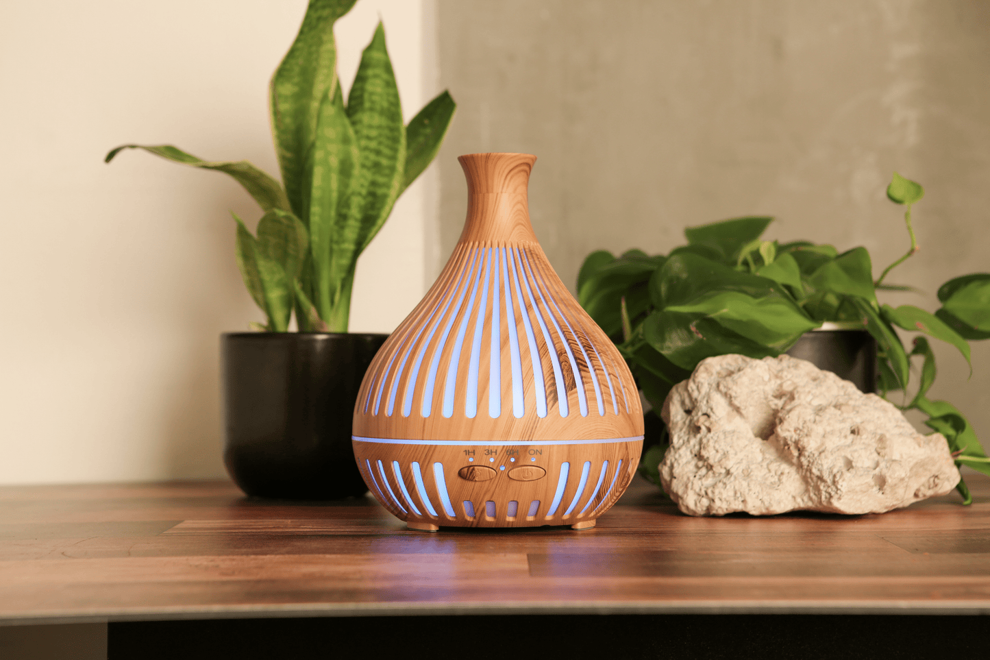 'The Flute' Wood-Look Ultrasonic Diffuser Bundle