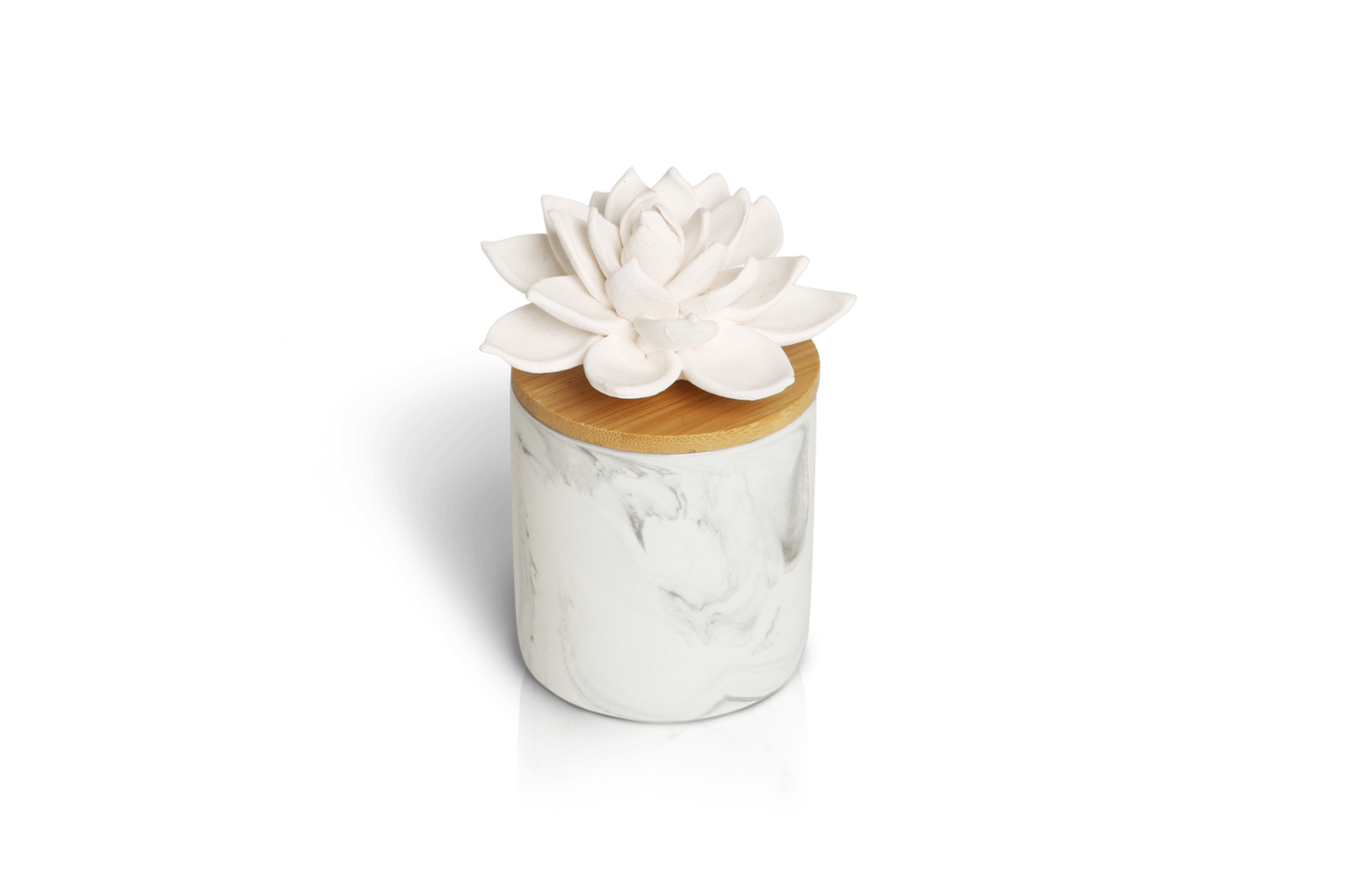 Marbled Cylinder Succulent Diffuser + 5mL Lavender Oil