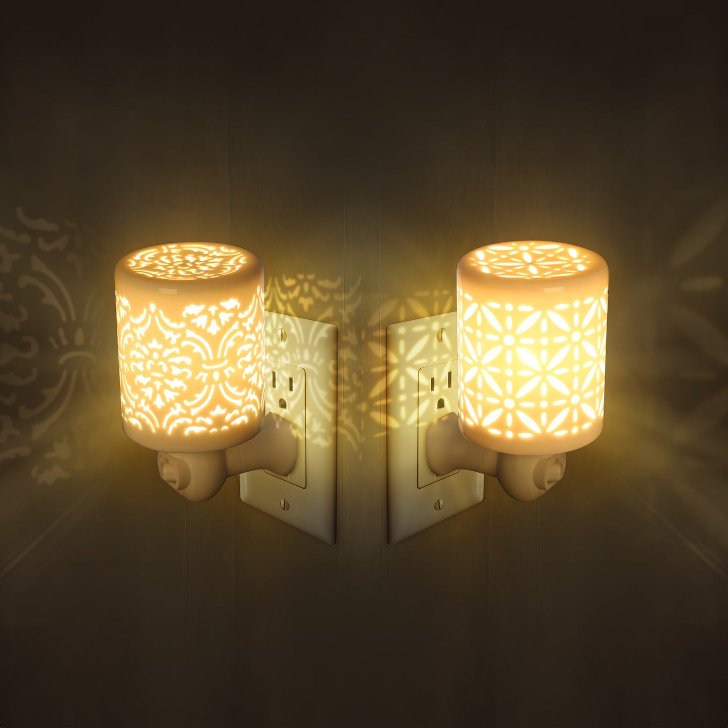 Arabesque & Geometric Night Light Set