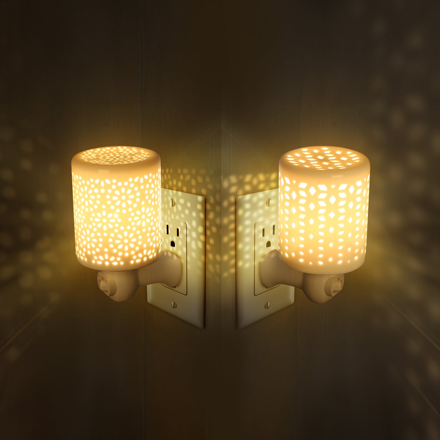 Geometric & Floral Night Light Set