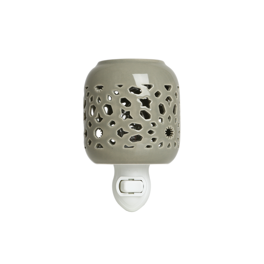 Grey Plug-In Oil Warmer + 5mL Peppermint Oil