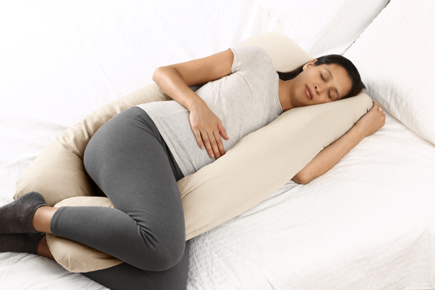 Pregnancy and Maternity Pillow (Cream)