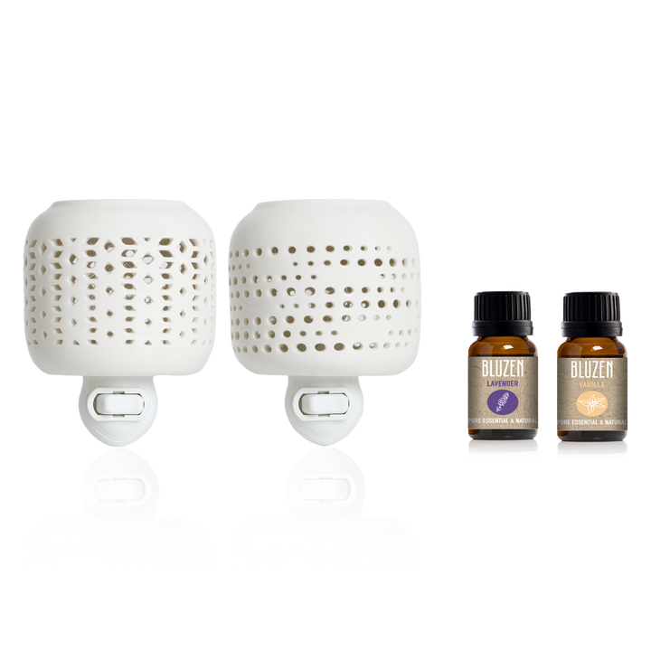 2Piece Ceramic PlugIn Diffuser Set BLUZEN