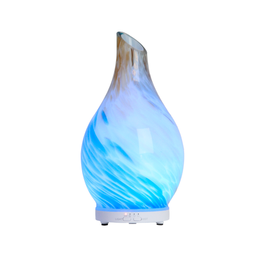 Blue & Green Swirl Ombrea Glass Diffuser