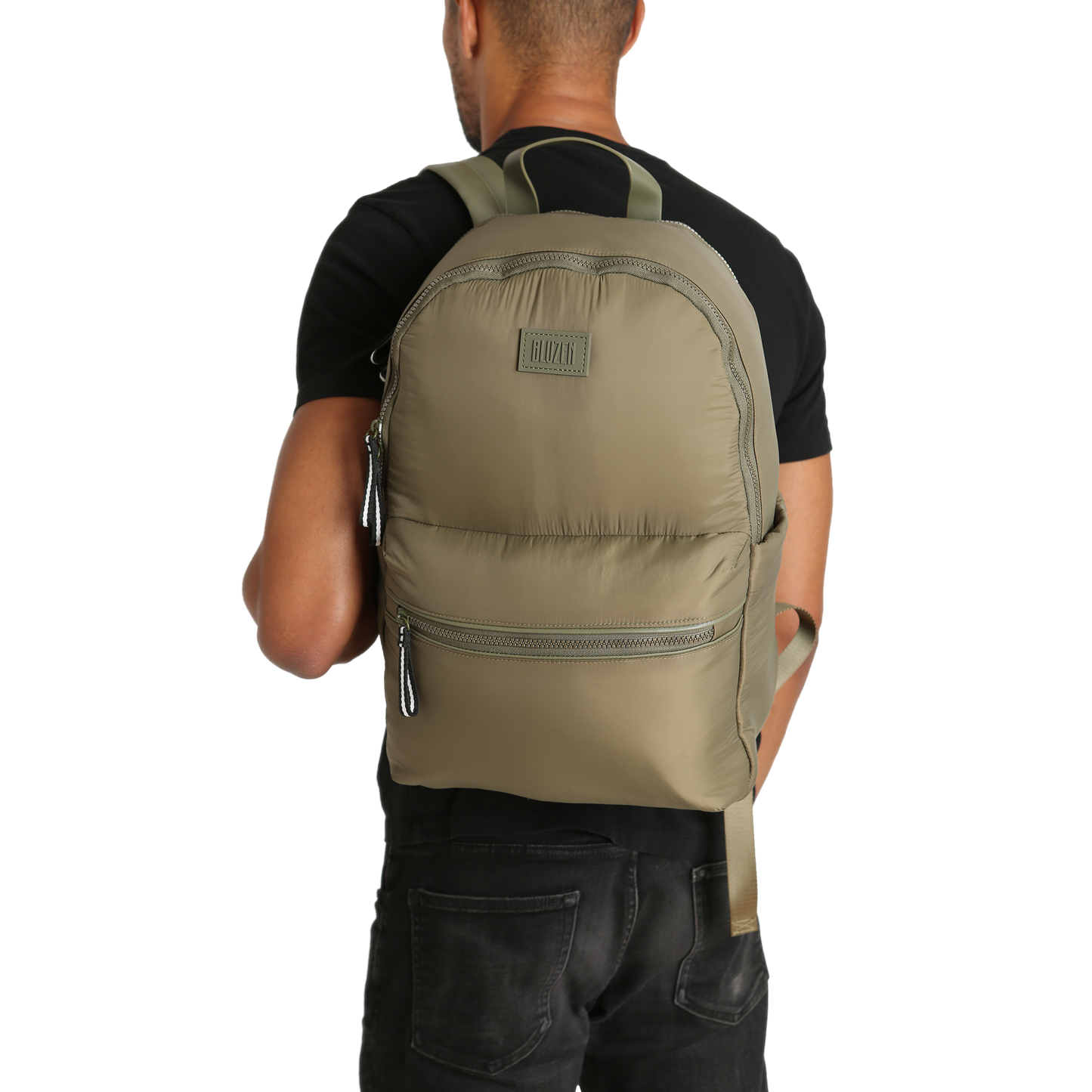 Parachute Nylon Backpack in olive
